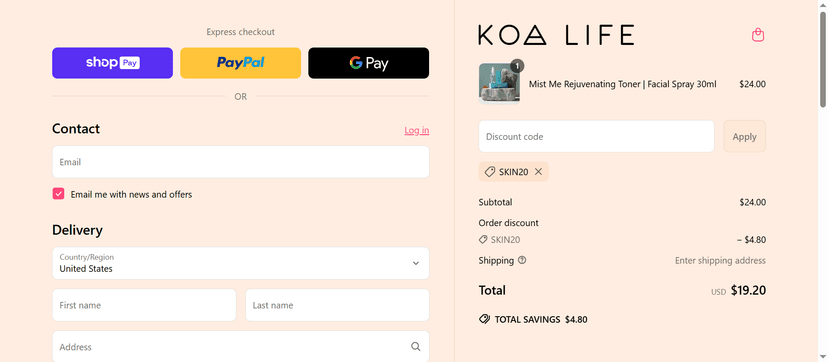 15% Off Discount for Koa Life - Save Big on Skincare Products